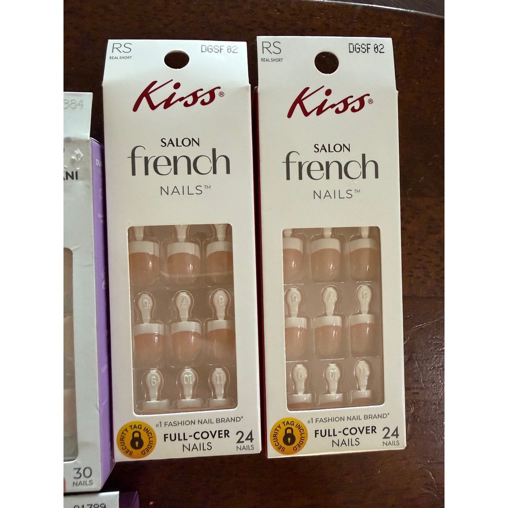 Kiss imPRESS Press On Nails Lot 10 Packs French Tip Heart Floral No Glue Mani - Picture 6 of 7